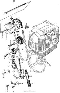 SS125 Cam chain + cam chain tensioner