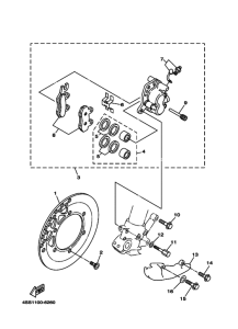 WR250Z Передний суппорт