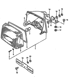 GSX750 Задний комбинированный сигнал