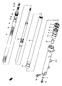 GSF1200S (ABS) Передняя вилка