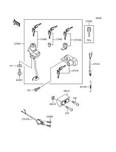 ZX400 Замок зажигания