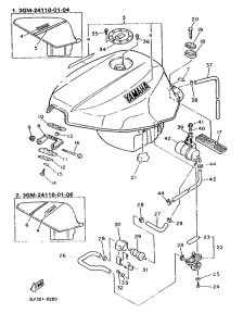 FZR1000 Топливный бак