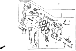 CR500R Передний суппорт