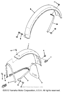 QT50F Front fender-rear fender