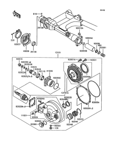 Z750 Drive shaft / final gear(1 / 2)