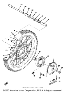 YZ100D Переднее колесо