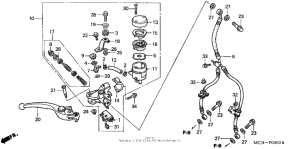 CBR900RE Передний главный тормозной цилиндр