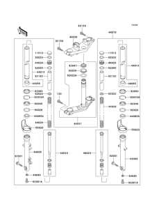 ER500 Передняя вилка