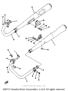 XS400F Выхлопная система