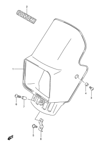 DR125 Headlamp cover  front fender