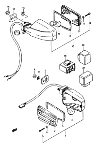 GS1150 Turnsignal lamp gsx1100ese / efe / esf / eff / efg...