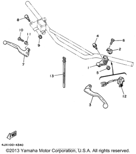 YZ125G1 Рулевые переключатели