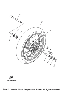 FZ09 Переднее колесо