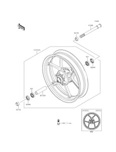 EX400 Переднее колесо