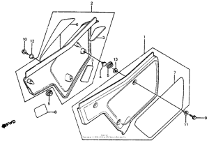 XR350R Side cover 83-84