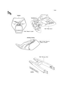  Decals(green)(klx250-g1)