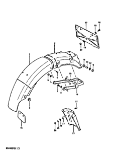 GSX400 Заднее крыло