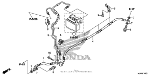 VT750CS (ABS) Задние тормозные трубки