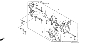 NTV650 Передний суппорт