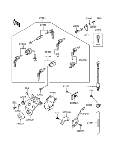 BJ250 Замок зажигания