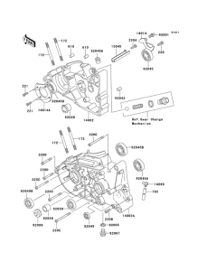 KH125 Картер двигателя