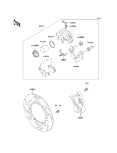 KL650 Rear brake(a15-a17)
