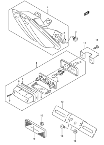SV1000 Задний фонарь