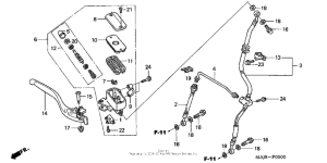 ST1100P Передний главный тормозной цилиндр