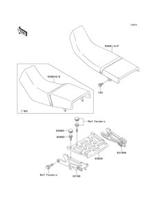 KLE500 Сиденье