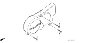  Крышка картера левая