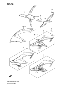 GSX-R600 Side cowling
