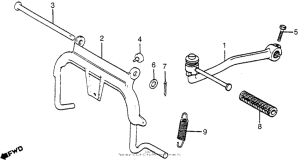 NB50 Stand + kick starter arm