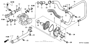 VTX1800R Водяной насос