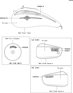 VN1500 Decals(silver)(vn1500-p2)