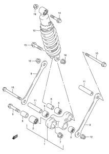 RG125 Втулки заднего рычага