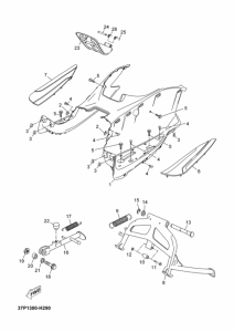 YP250R Stand & footrest