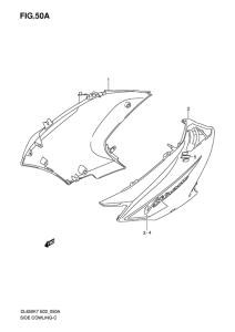 DL650 (ABS) Side cowling