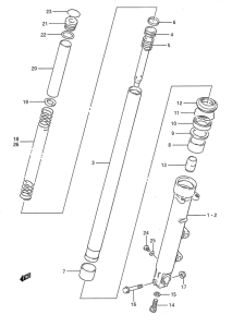 GSX1100 Передняя вилка