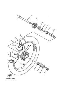 TY250Z Переднее колесо