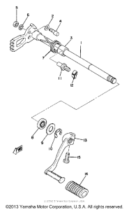 XS850H Shift shaft pedal