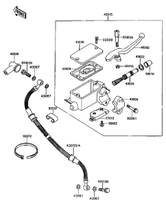 KL650 Передний тормозной цилиндр