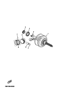 YP125R Коленчатый вал и Поршень