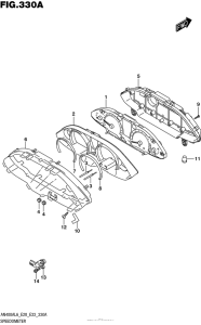 AN400 (ABS) Speedometer (An400Al6 E33)
