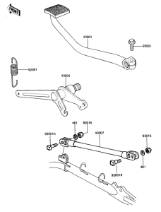 KZ1000 Педаль тормоза