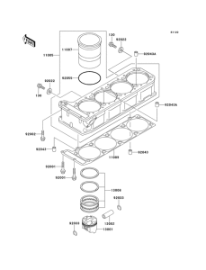 ZX1100 Цилиндр / поршень