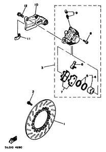 RD350F Задний суппорт