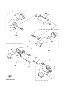 EB06 Rear flasher light assy