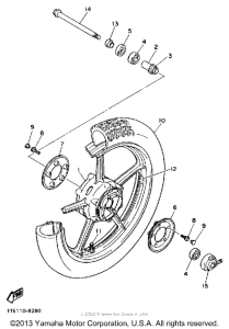 XV1100AC Переднее колесо