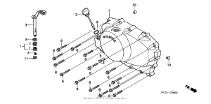 VT750DC Крышка картера правая