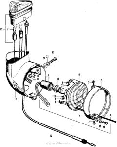 CT70 Headlight + speedometer